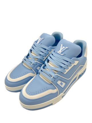 Louiss vuittonn Trainer White Blue sale