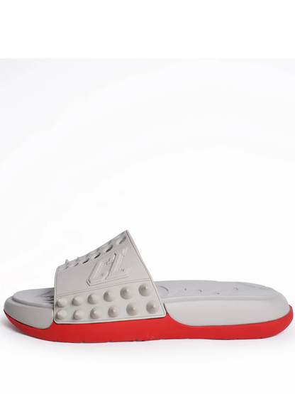 Christian Loubouti.n Take It Easy Rubber Spike slides Grey