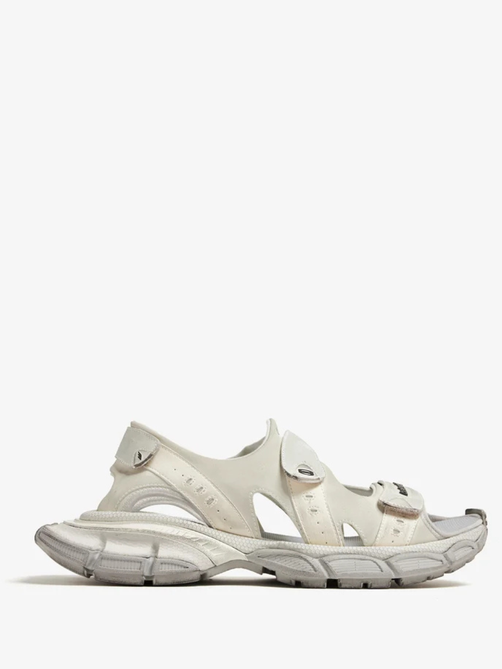 Balenciaga 3XL Logo Premium Sandal White FIXED