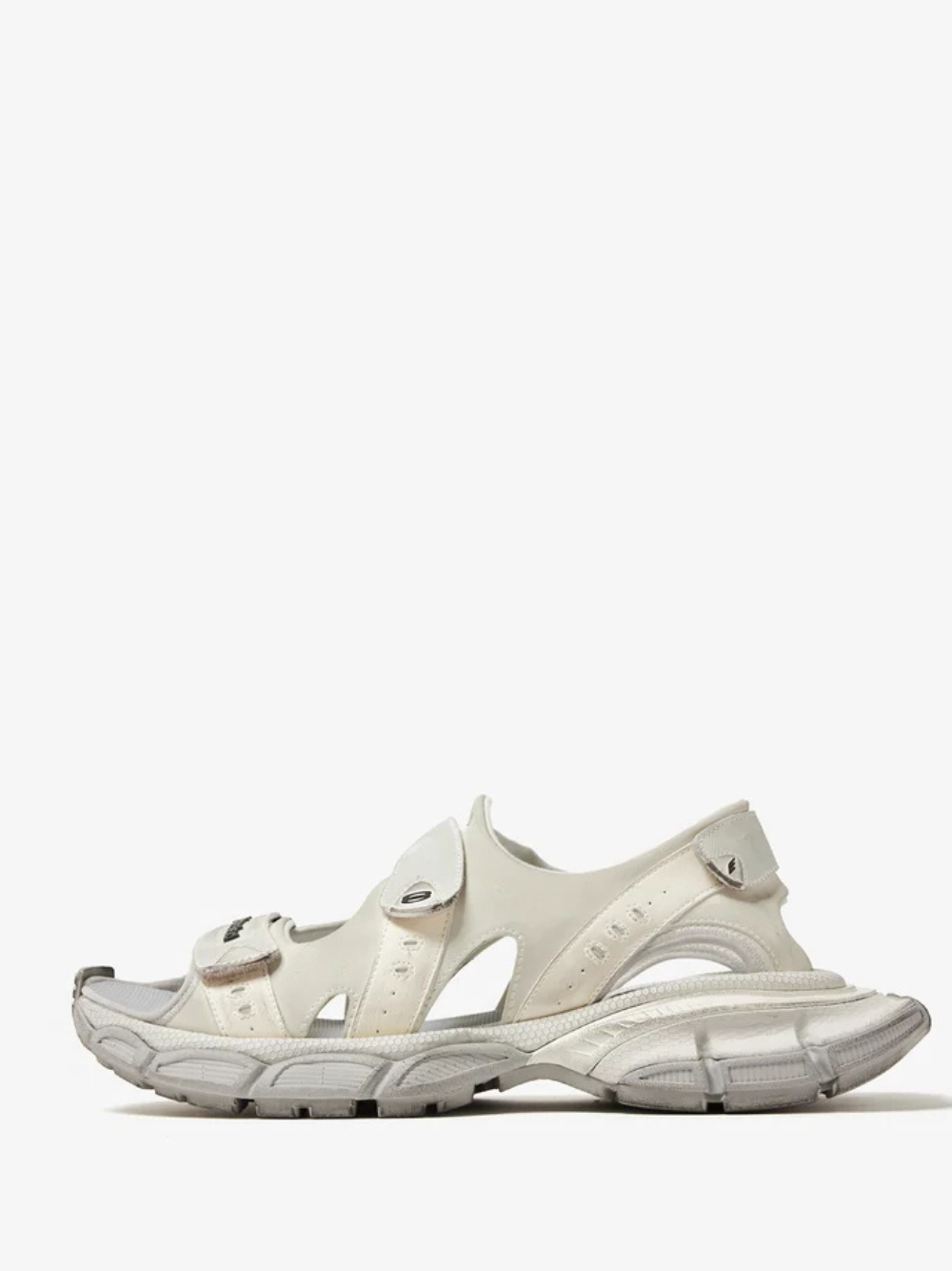 Balenciaga 3XL Logo Premium Sandal White FIXED