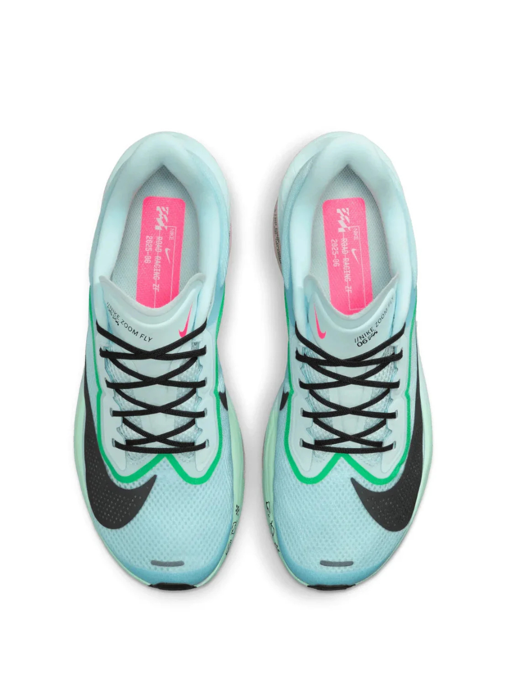Nik ee zoom Fly 6 Glacier Ice Hyper Pink Green