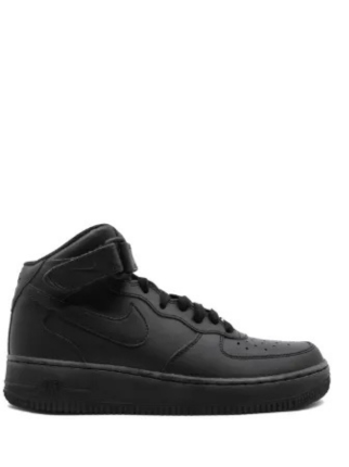 Nik.e Air Force 1 Mid Leather Black