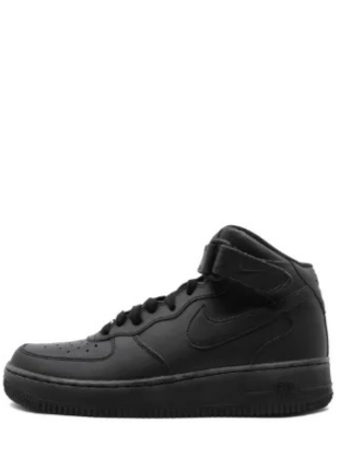 Nik.e Air Force 1 Mid Leather Black