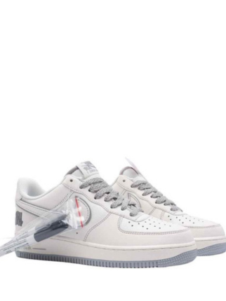 Undefeated x Nikee Air Force 1 07 Low Cream Light Grey