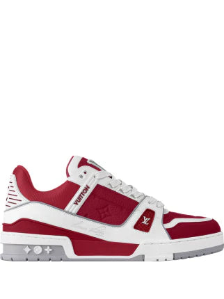 LOUISs VUITTONn TRAINER SIGNATURE RED WHITE