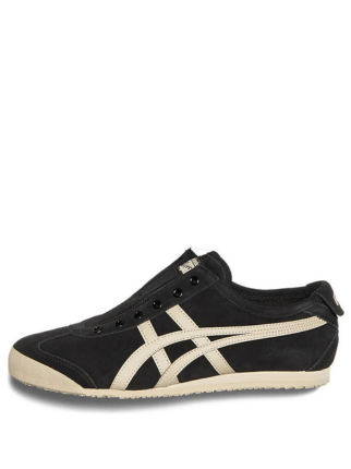 Onitsuka tiger slip on black desert suede