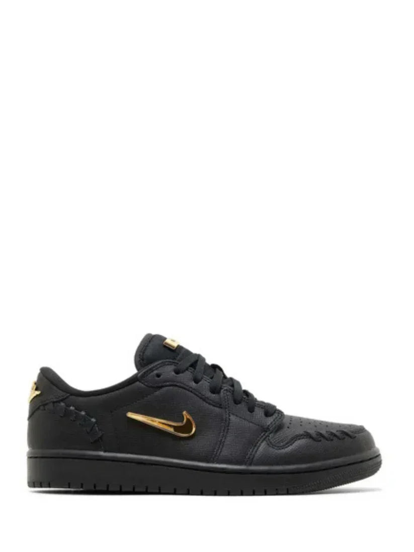 Nikee Air Jordan Retro 1 Make Black Metallic Gold 135