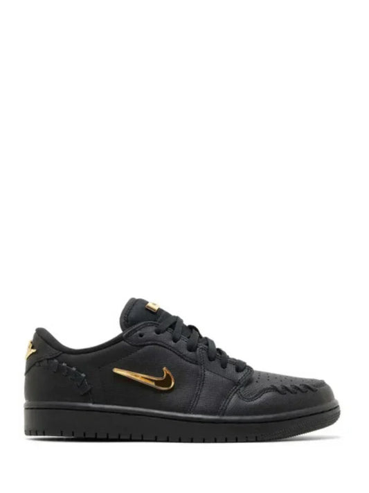 Nikee Air Jordan Retro 1 Make Black Metallic Gold 135