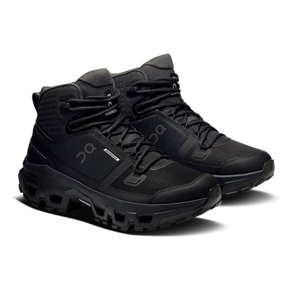 On Cloudrock Mid Waterproof Black Black (Women'S)